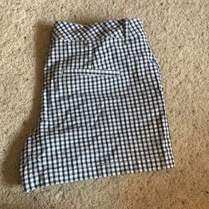 Plaid- blue and white shorts